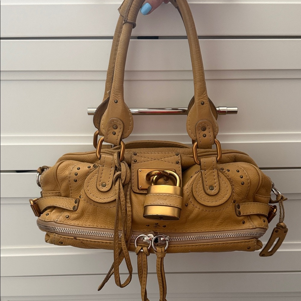 Chloe Paddington Padlock Satchel Leather Handbag